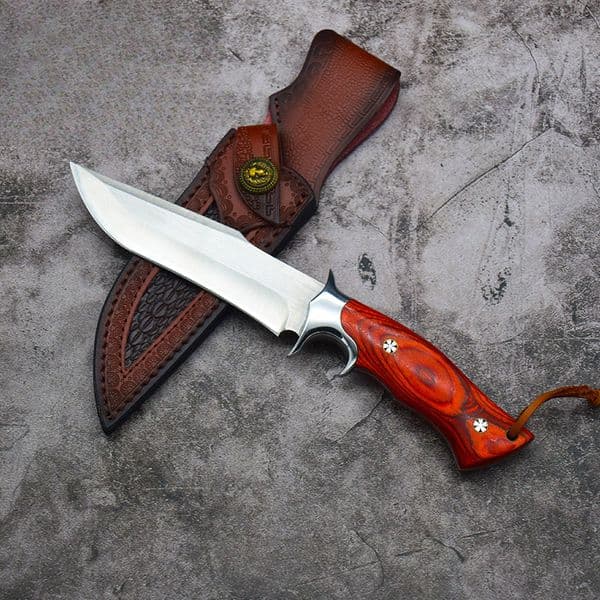 NEW Leather Sheath Belt Knife Sheath with Waist Belt Buckle Pocket Tool Knife Protective Cover (Knife Not Included)