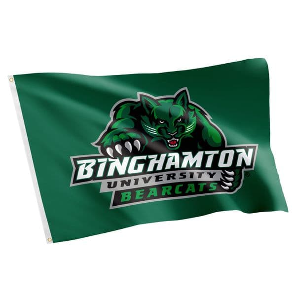 NCAA 3x5FT Flag NCAA Binghamton Bearcats Flag USA Sports Festive Gifts 3x5ft - Polyester Banner for Fans & Home Decor Outdoor Banner With 2 Brass Grommets 0239