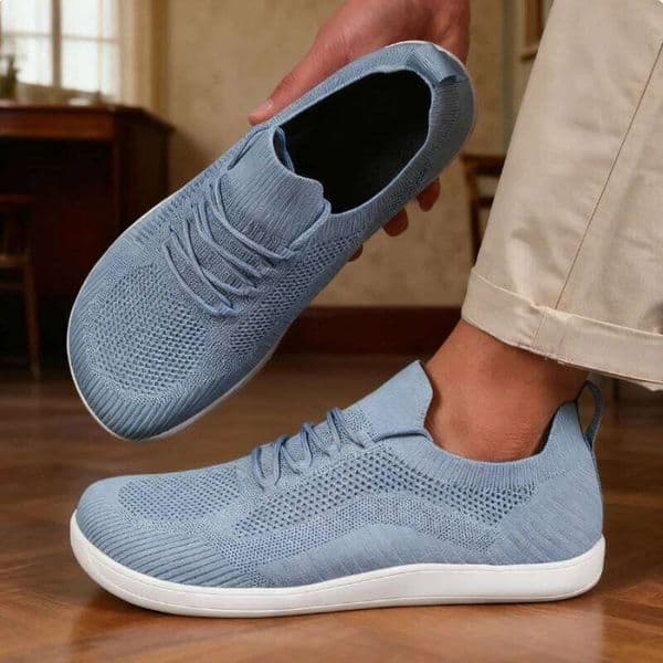 Men Wide Barefoot Anti Slip Minimalist Lightweight Breathable Walking Shoes Fashionable Round Toe Cross Training Sneakers