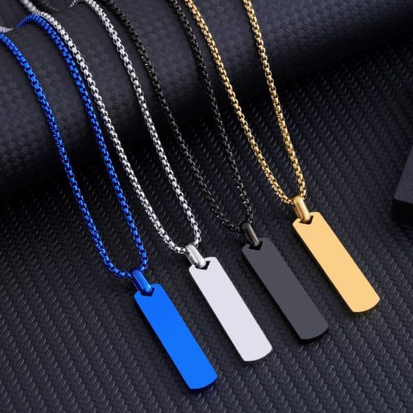 minimalist titanium men's stainless steel necklace, versatile style pendant, non-fading, bestseller