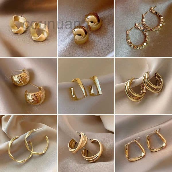 Chunky Statement Designer Earrings Huggie Pearl Silver Gold Plated Rotundity Heart Screw Back Women gift Wedding VVS Hypoallergenic