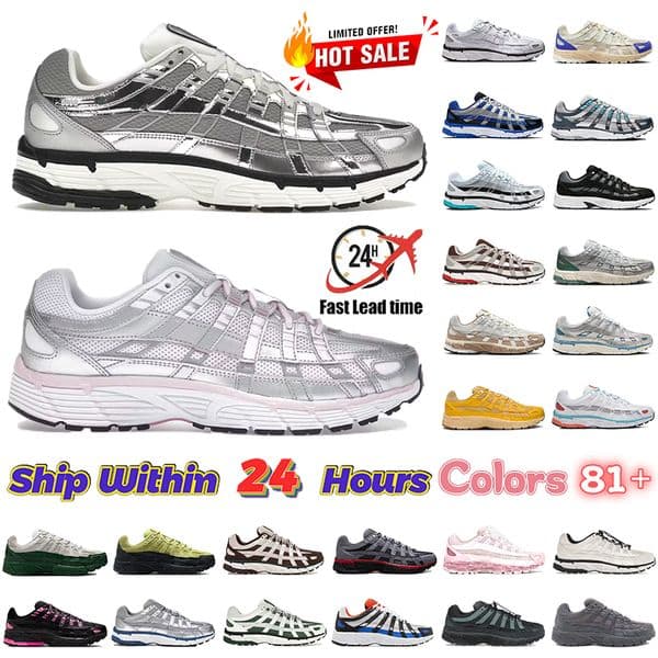 Designer Shoes P6000 Casual Shoes for Men Women P6000s Sport Sneakers Metallic Silver Black Mens Womens Sneaker Classic Athleisure Daily Outfit Outdoor Trainers