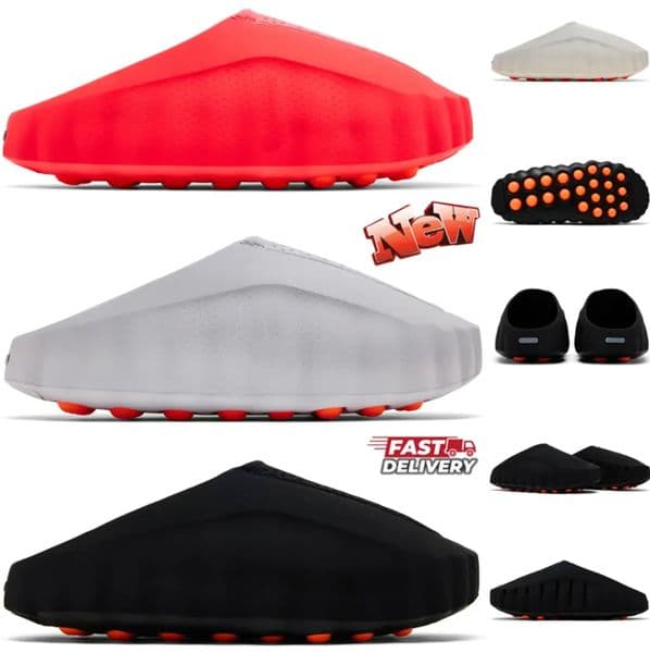 Desginer Slide Mind 001 Slides Mind001 Slippers Soft Rubber Tech Comfortable Sandals Mules Clog Black Red Bone Light Smoke Grey Mens Womens Summer Beach shoes