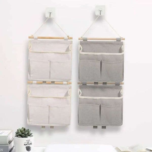 Fashion Wall Mounted Storage Multiple Pockets Waterproof Bedside Organizer Hanging Bag Home 26H0226
