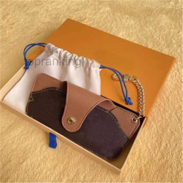 Fashion Designer Sunglasses Case Brand Letter Flower Unisex Luxury Sunglass Box Packing PU Leather Glasses Bag Eyewear Accessories
