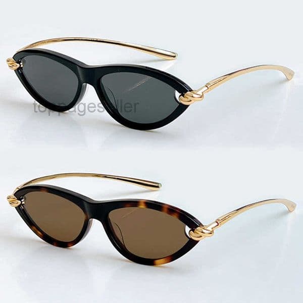 Cat Eye Oval Sunglasses For Women Men Designer Sunglasses Knot Metal Eyewear 1390S Outdoor Goggles UV400 Protection Glasses With Box