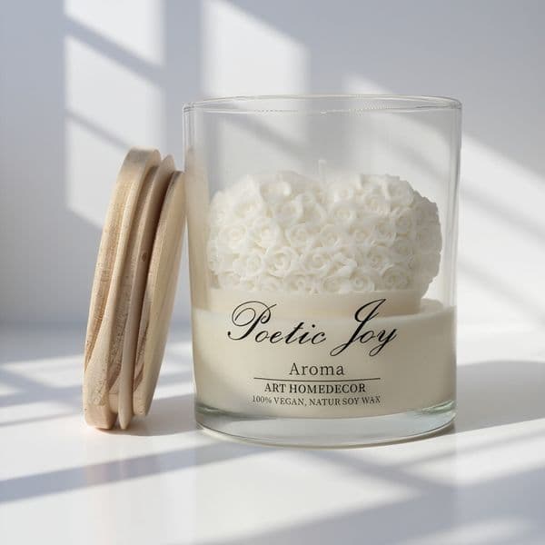 Valentine's Day Fragrance Heart shaped Soybean Candle Aromatherapy Gift Festival Souvenir Jewelry