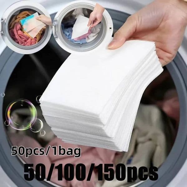 Bestseller 50/100/150pcs 50pcs/1bag Anti-Staining Tablet Color Catcher Sheet Dye Colour Absorption Paper Laundry Anti-Cross-Dyeing ddmytues