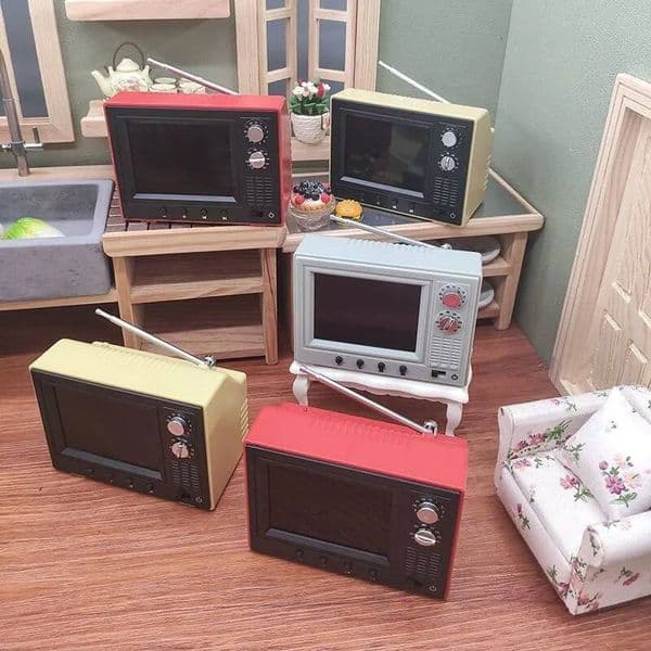 Bestseller Plastic Mini TV Shape Miniature Scene Furniture Living Room Home Ornament Television Model Appliances Decor ZF912 ddmytues