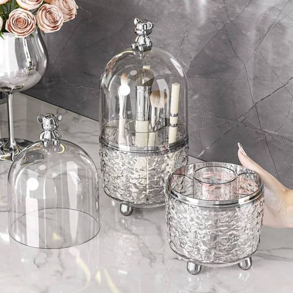 Bestseller Transparent Makeup Brush Holder Cosmetics Box Dressing Table Acrylic Skincare Storage Easy To Store Rack ddmytues