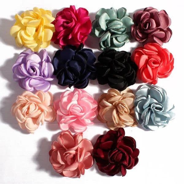 Bestseller 10Pcs 5.5CM Burned Edge Flower Boutique Flatback Artificial Soft Grilled Silk Fabric Flowers Wedding Party Home Floral Wreath ddmytues