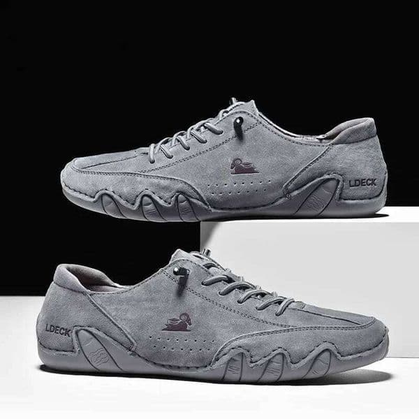 Men's Casual Lace Up Comfortable Soft Non Slip Durable Classic Fashionable Trendy Park Walking Travel Shoes