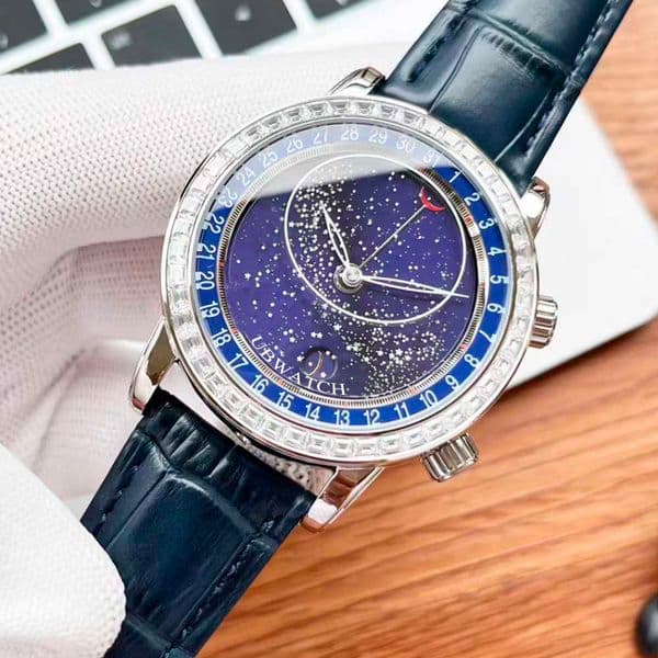 P1 Moonphase Grand Complications 43MM Automatic Mechanical Mens Watches Glass Back Hardlex Wristwatches Full Of Texture Leather Strap Man Watch 134