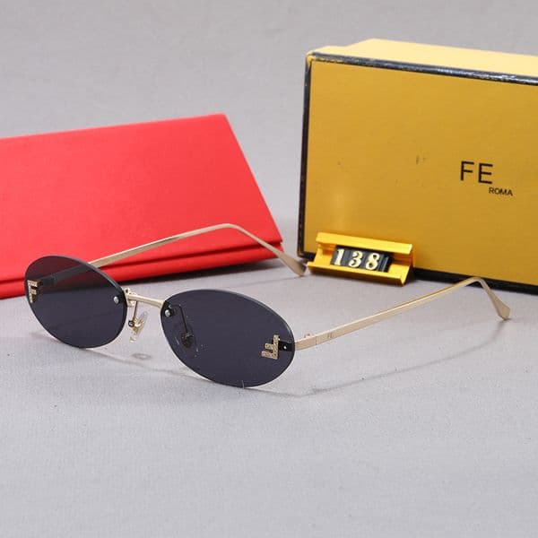 Designer Men sunglases designer women Classic frameless Glasses Leopard Head Composite Metal Rimless Optical Frame Sunglasses