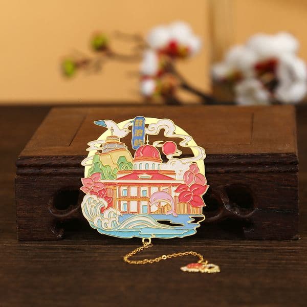Bestseller Fujian Xiamen Gulangyu Island Tourist Metal Bookmark Cultural and Creative Classical Chinese Style Souvenir Accompanying Gift ddmytues