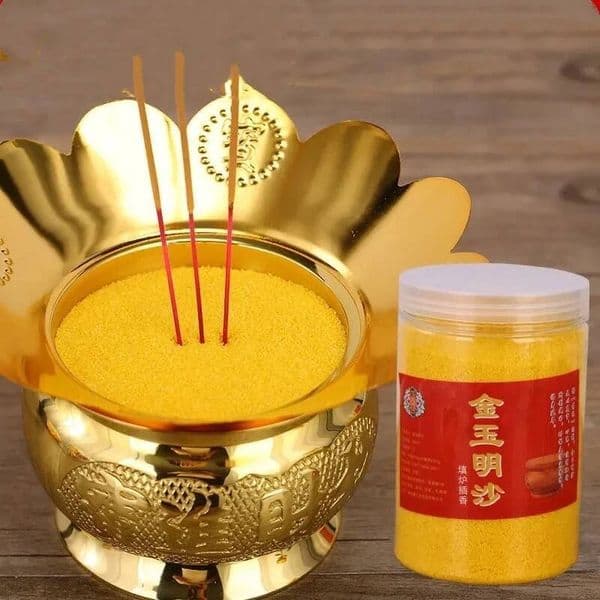 Bestseller Golden Powder Special Jin Yuming Sand Emery Home Indoor Burners Ideal for Inserting Incense and Worship ddmytues
