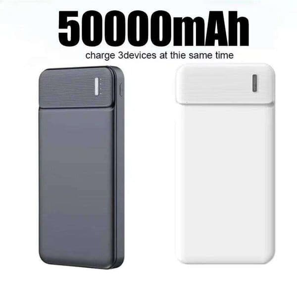 50000mAh High Capacity Power Bank Fast Charging Portable Charger External Battery for IPhone and Powerbank New H260227