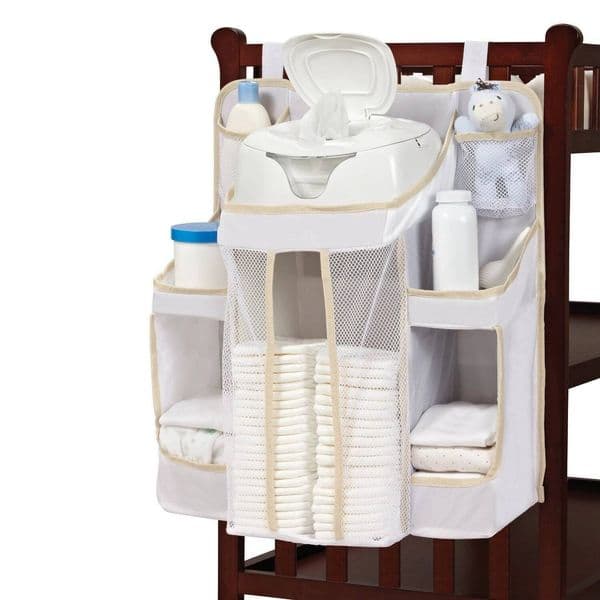 Bestseller Bestseller Baby Nursery Organizer Diaper Caddy Wipes Storage Creams & Lotions Special Support for Crib Dex ddmytues ddmytues