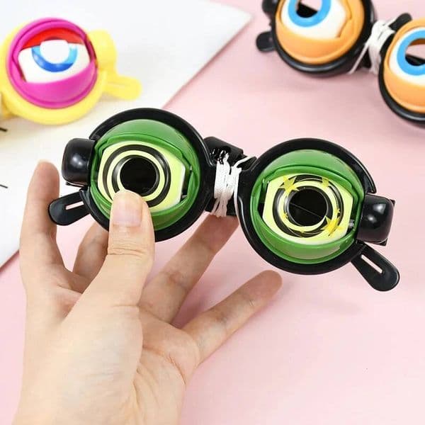 Bestseller 1PC Funny for Kids Crazy Googly Eyes Glasses with Blinking Eyeball Novelty Halloween Chrismas Gifts Prank Props ddmytues