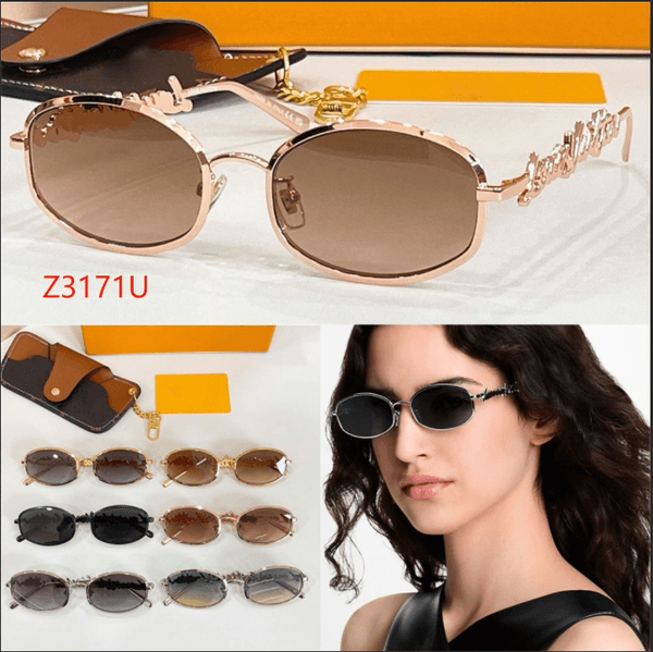 Script Metal Round Sunglasses luxury womens designer sunglasses Z3171U drive beach casual fashion sunshade eyeglasses high quality UV400 Protection Z3193U