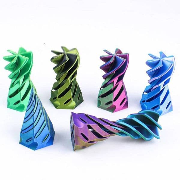 Bestseller Three-dimensional 3D Rotating Pyramid Spiral Cone Anti-stress Fidget Toy Kids Birthday Gift ddmytues