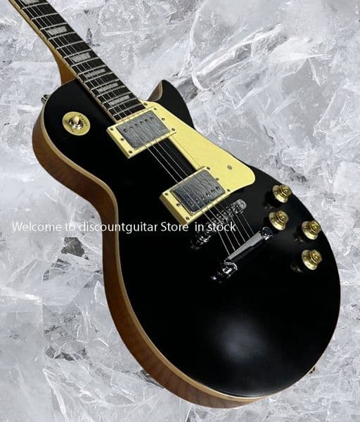 hot 6-string electric guitar with black matte finish and redwood body available guitar
