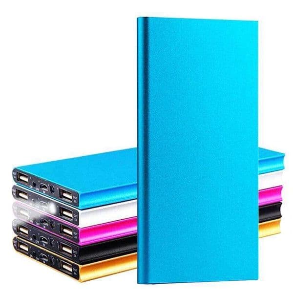 20000mAh Power Bank Portable Ultra Thin Slim Polymer Phone Charger Powerbank Double USB With LED Light for Smart Mobile Phones H260227