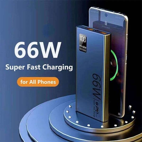 50000mAh Power Bank 66W Super Fast Charging Digital Display Powerbank Portable Battery Charger For iPhone H260227