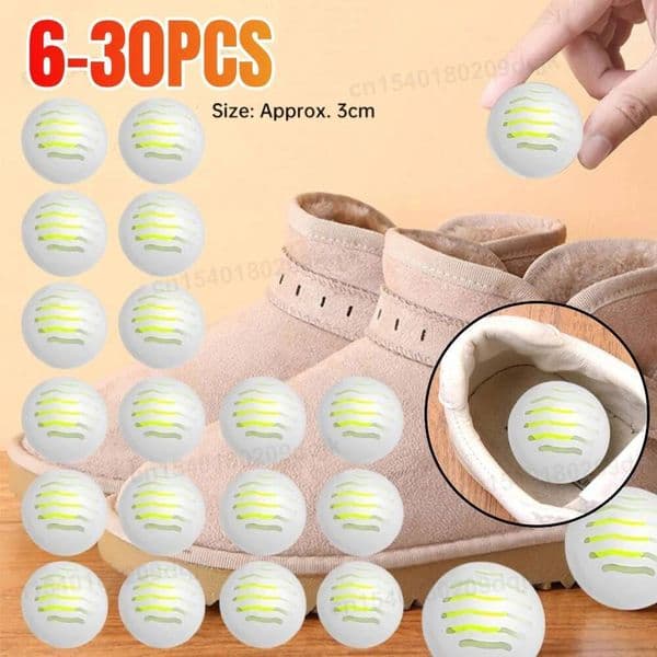 Bestseller 6-30pcs Deodorant Balls For Shoes Jasmine Scent Fresheners Footwear Shoe Closet Toilet Deodorization Long-lasting Aromatic ddmytues