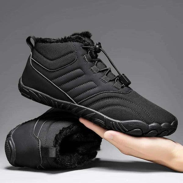 Unisex Winter Waterproof Snow Cotton Boots Women Sneaker Men Barefoot Warm Fur Anti Slip Trekking Hiking Shoes