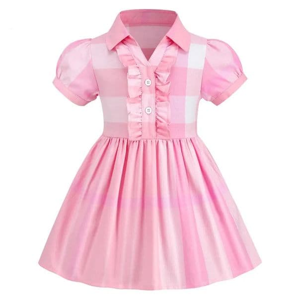 Summer New Style Brand Designer Kids Girls Dresses Fashion Short Sleeve Cotton Baby Dress Kids Clothing Little Girl Princess Dress for 1-8 Years Girls Dress