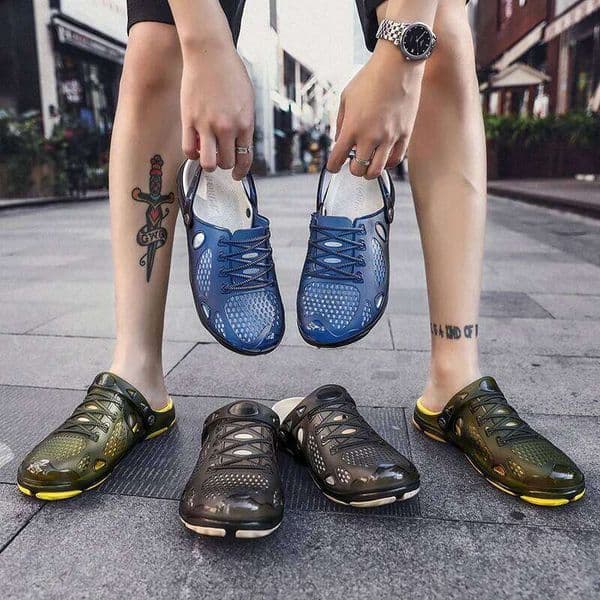 Men's Summer Anti-Slip Sandals Beach Slippers Popular Casual Jelly Outdoor Hole Shoes