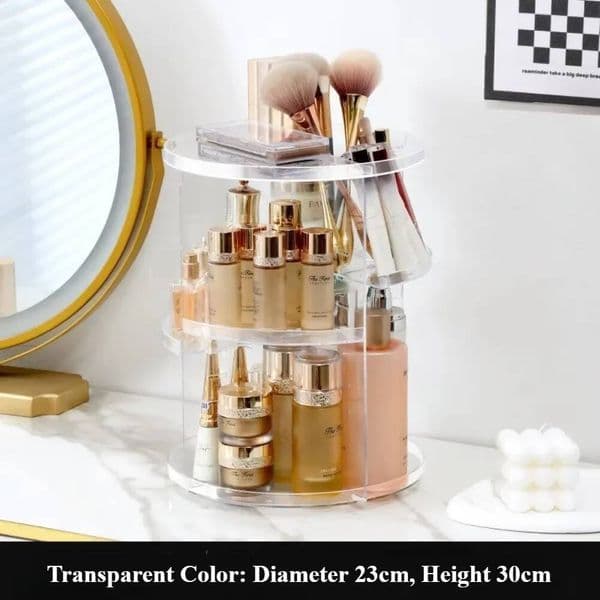 Bestseller 360° Rotating Makeup Portable Bathroom Storage Rack Organizer for Cosmetics Large Capacity Detachable Jewelry Shelves ddmytues
