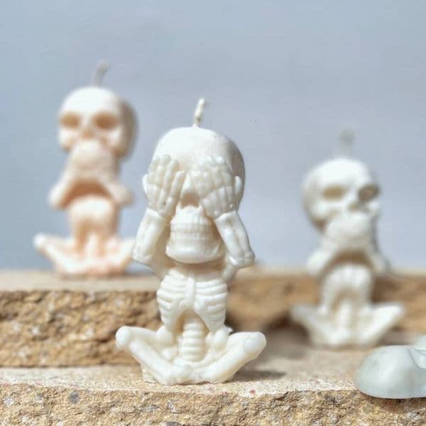 Bestseller Cover Eyes Skeleton Candle Silicone Mold Skull Scary Gypsum Making Tools Gothic Resin Mould Halloween Party Decor Handmade Gifts ddmySat