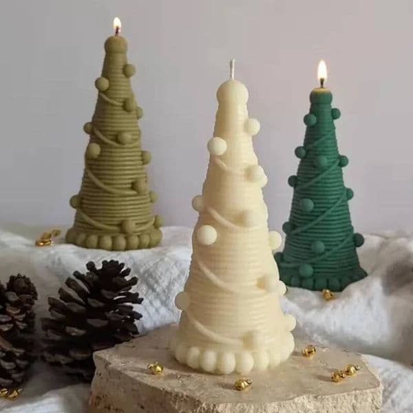 Bestseller Tree Ornament Silicone DIY Plaster Handmade Soap Candle Making Supplies Mold Christmas Decoration ddmySat