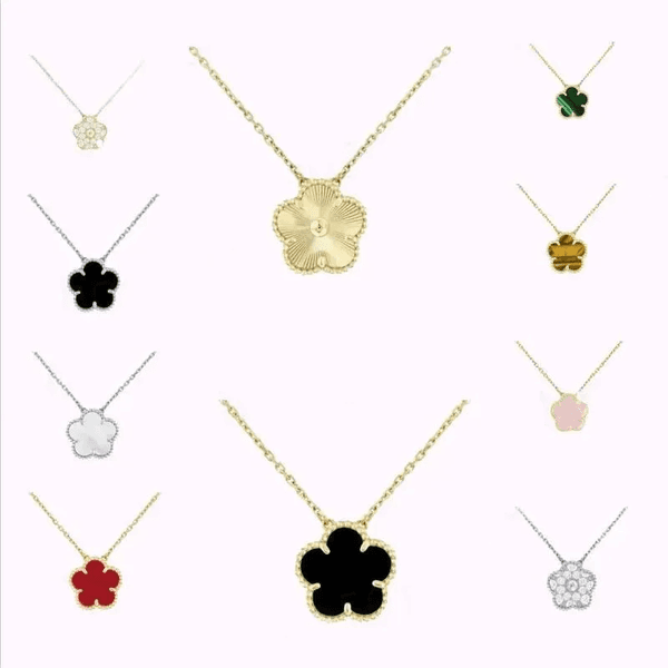 Women's Fashionable Four Leaf Clover Charm Necklace - Gilded Bracelet with Pearlescent Stone