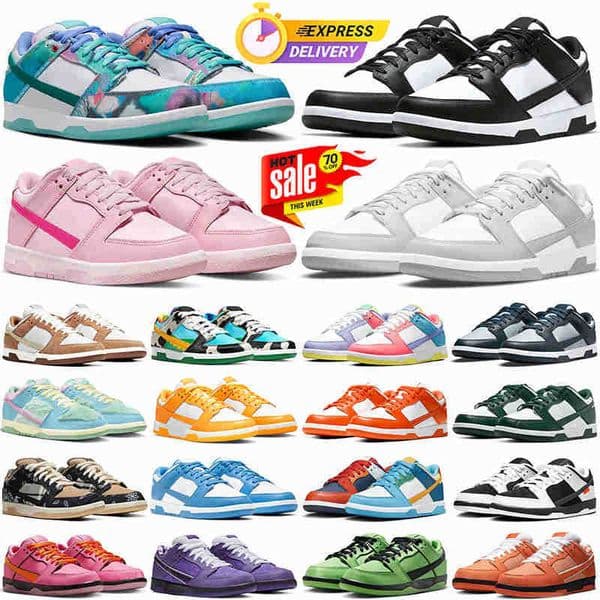 shoe men women designer sneakers panda shoes Futura White Black University Blue Orange Aster Pink GAI mens womens outdoor sports trainers