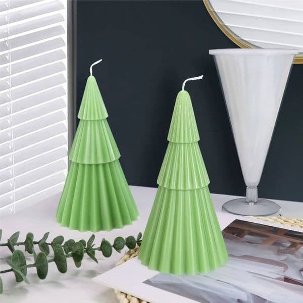 Bestseller 3 Layers Christmas Tree Bilayer Plastic Silicone Molds Stripe Cone Plant Acrylic Moulds Festival Geometry Plaster Decor ddmySat