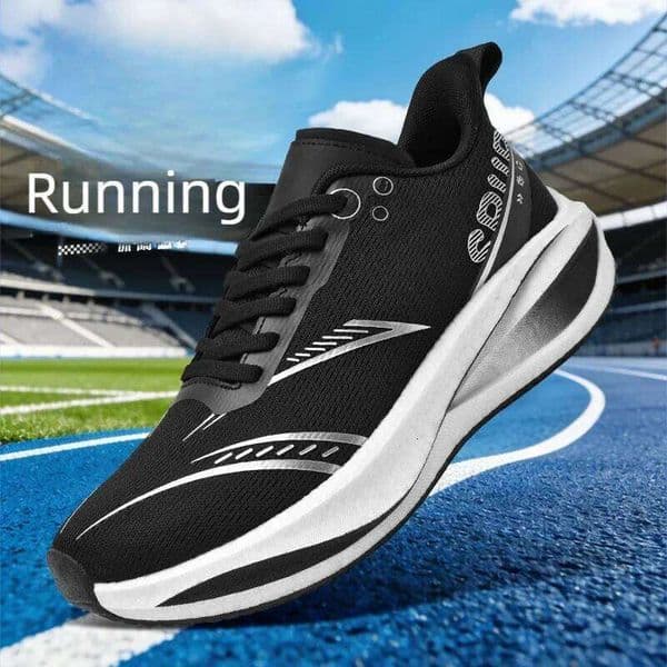 Men's racing running four season new soft-sole comfort casual sneakers fashion student breathable light speed sports shoes