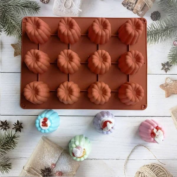 Bestseller 12 Holes Cylinder Silicone Candle Mold Stripe Cake Soap Plaster Mould Home Party Cannele Chocolate Making Tool Geometry Ice Trcy ddmySat