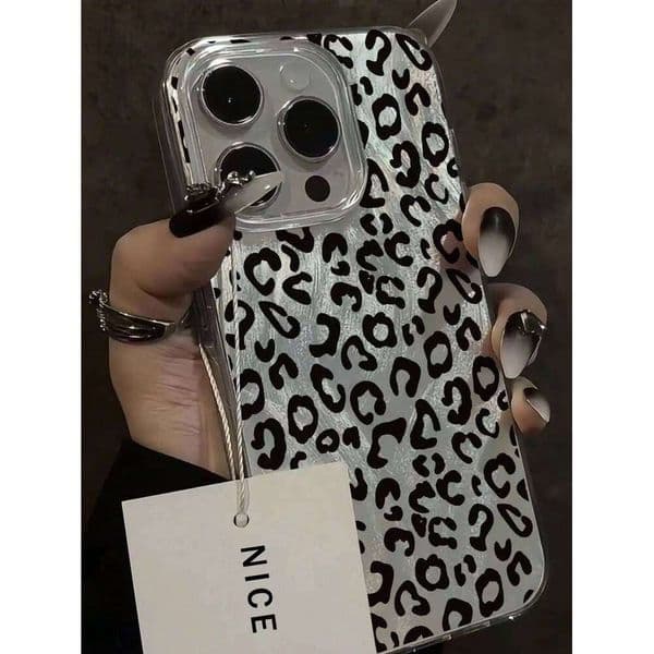 Leopard Love Point Print Phone Case For iPhone Air 16 15 14 13 12 11 17 Pro Max X XR XSMax 7 8 Plus Shockproof Hard Cover