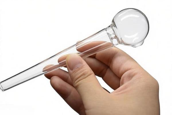 Clear Thick heady 14cm Glass Smoking Oil Burner Pipes Water Filter Bubbler Burners Straight Hand straw Pipe