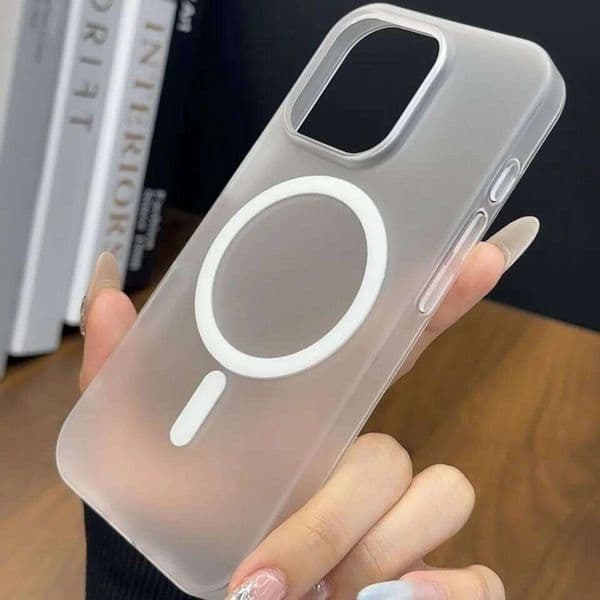 Luxury Simple Matte Magsafe Wireless Charge Phone Case For iPhone 11 12 13 14 15 16 17 Air Pro Max Plus Bumper Y2K Cover W260601