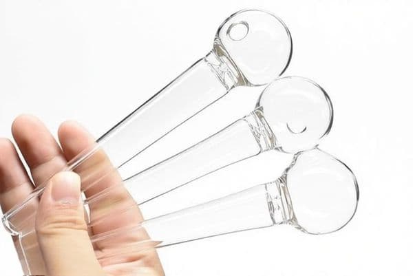 Wholesale Thick heady 14cm Glass Smoking Oil Burner Pipes Water Filter Bubbler Burners Straight Hand straw Pipe