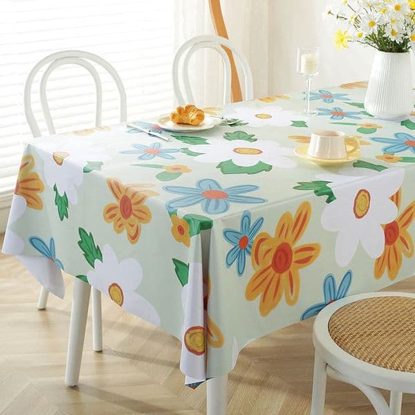 YL-38738 Custom PVC Tablecloth - Waterproof, Oil-proof, Heat-resistant, Wash-free. Suitable for dormitories, desks, and coffee tables.