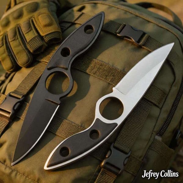 Jefrey Collins Cross-border best-selling small straight multifunctional tactical knife outdoor for camping, self-defense, with sheath and leg strap fruit knife