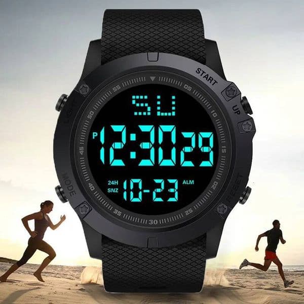 Men Watches Black Dial Multifunction Sports Waterproof LED Digital Electronic Watch For Man Kids