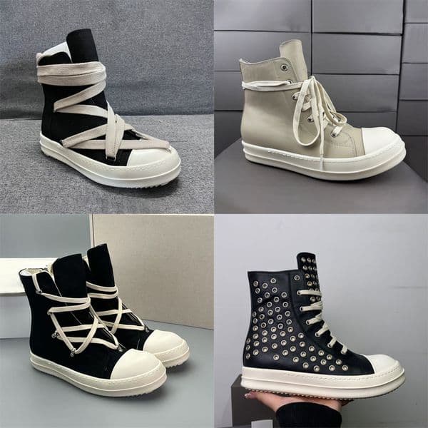 Designer Men and Women Jumbo Sneakers High Top Suede Boots Canvas Boots Genuine Leather Casual Ankle Boots Outdoor Thick Sole Sneakers 1124