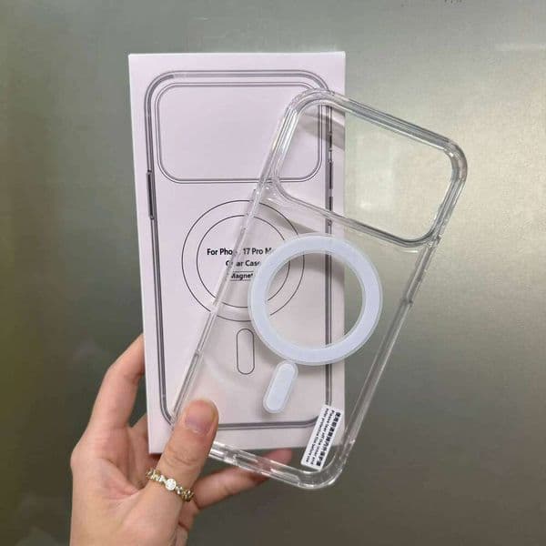 New Clear Case for iPhone Air 17Pro 17 Pro Max 17e Shockproof Wireless Charging Cover with Magnetic Feature W260601