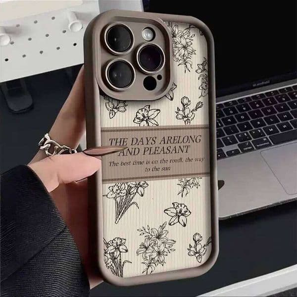 Vintage Flower Graphic Phone Case For Samsung Galaxy S25 Ultra S24 Plus S23 FE S22 S21 A16 A15 A56 A55 A54 A53 A36 A35 A34 Cover
